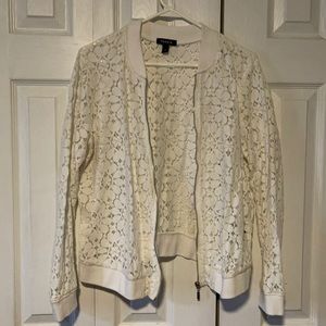 White torrid lace jacket